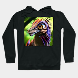 Colorful Purple Scaled Jungle Dragon Hoodie